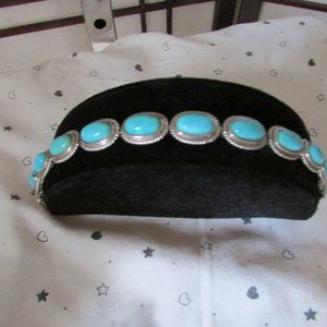 Blue turquoise line Bracelet